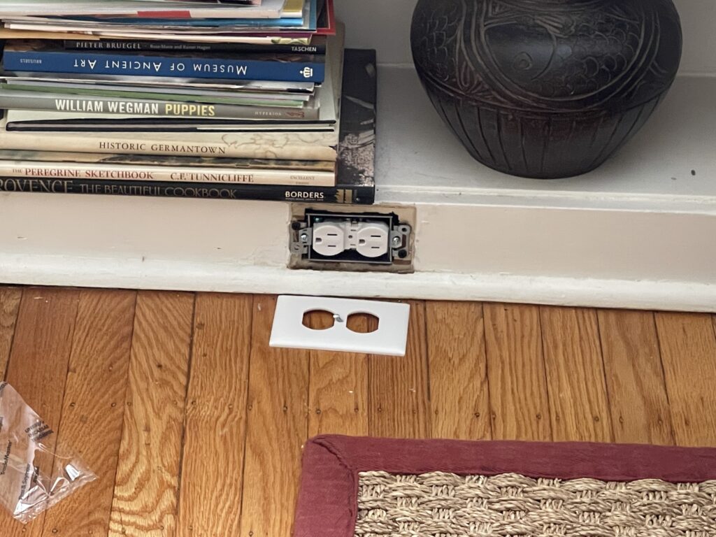 Replaced on ungrounded outlet with 3 prong baseboard outlets,