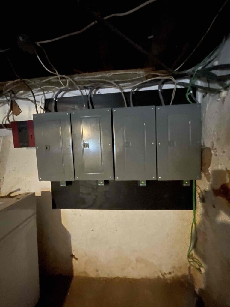 Electrical panel replacement with 20 circuit boxes. 